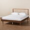 Baxton Studio Sora Mid-Century Modern Ash Walnut Finished Wood King Size Platform Bed 180-11111-9816-Zoro - alternate 6